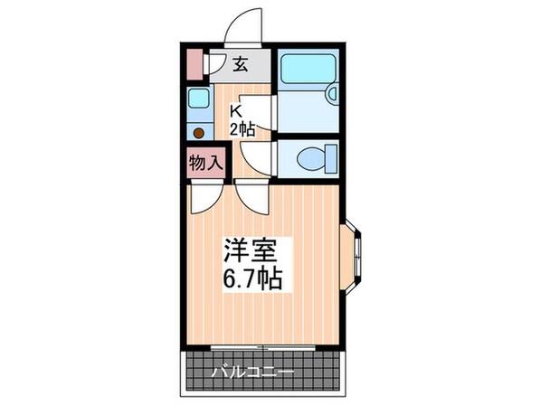 コーポ溝手の物件間取画像